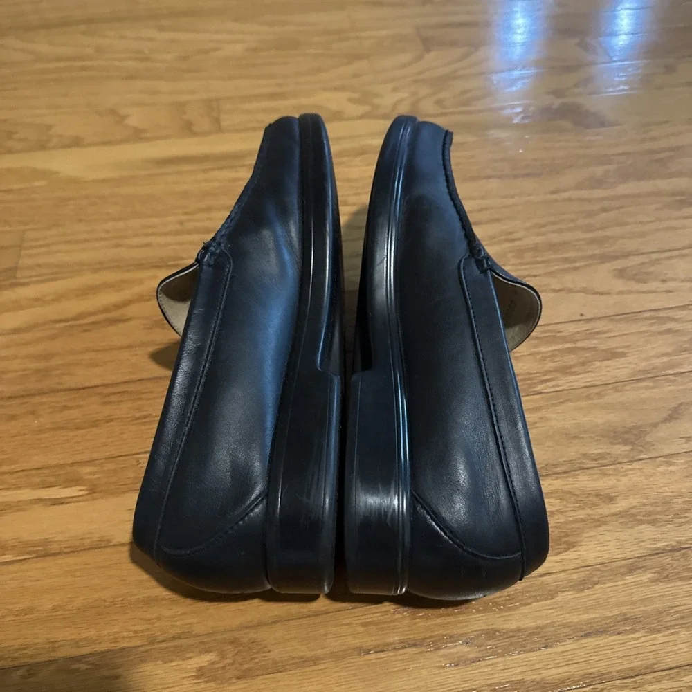 SAS Venetian Handsewn Slip On Black Leather Loafer Shoes Mens Size 13W Made USA